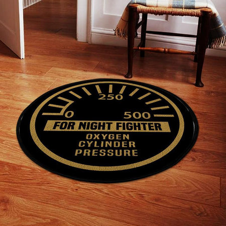 Oxygen Pressure Gauge For Ww2 Night Fighter Living Room Round Mat Circle Rug 05234