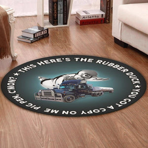 Convoy Living Room Round Mat Circle Rug Convoy Rubber Duck Mack Truck 02087