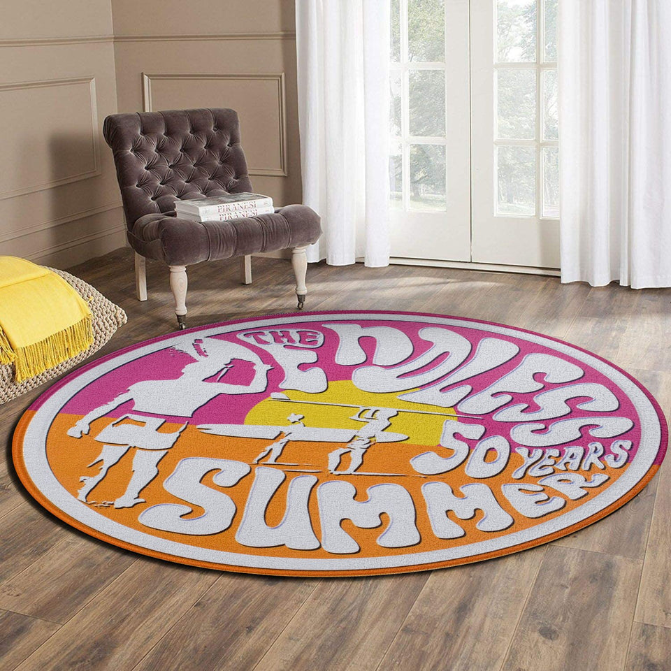 Endless Summer Living Room Round Mat Circle Rug 07174