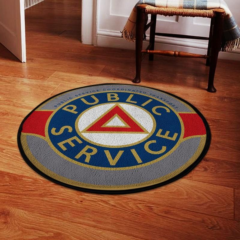 Public Living Room Round Mat Circle Rug Public Service 04785