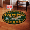 Personalized Fishing Lodge Living Room Round Mat Circle Rug 05476