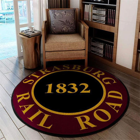 Strasburg Living Room Round Mat Circle Rug Strasburg Railroad 04653