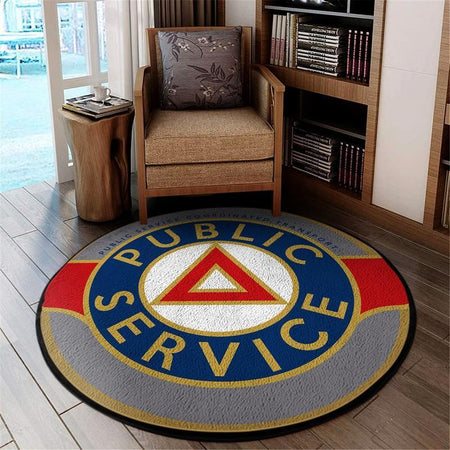 Public Living Room Round Mat Circle Rug Public Service 04785