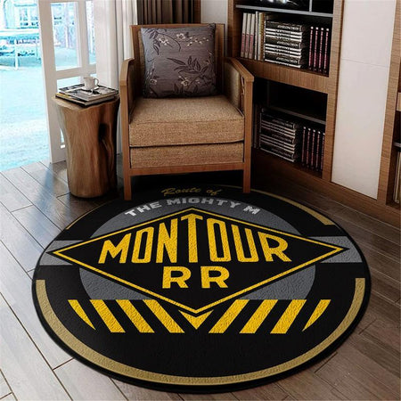 Montour Living Room Round Mat Circle Rug Montour Railroad 04787
