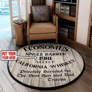 Personalized Whiskey Bar Living Room Round Mat Circle Rug 06105