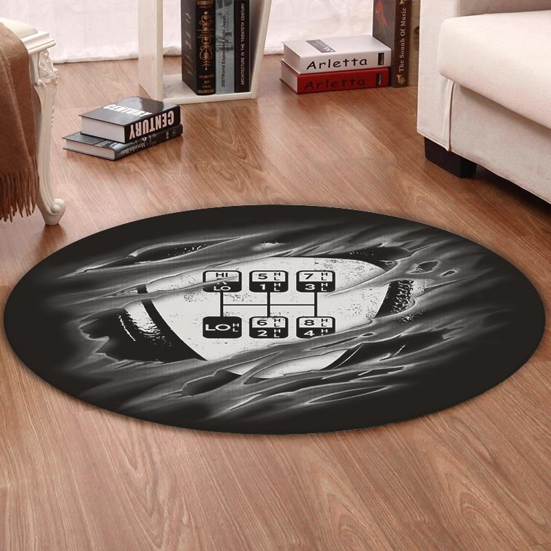Truckdriver Living Room Round Mat Circle Rug Truck Driver 02371