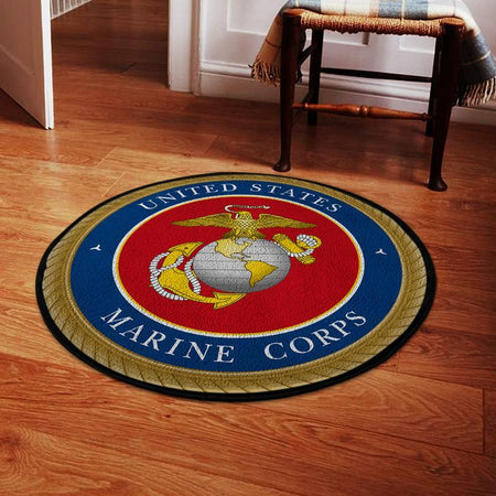 Marine Corps Living Room Round Mat Circle Rug 05135