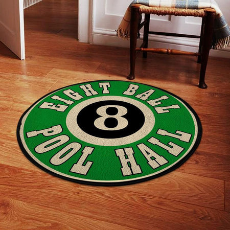 Eight Ball Pool Room Living Room Round Mat Circle Rug 05853