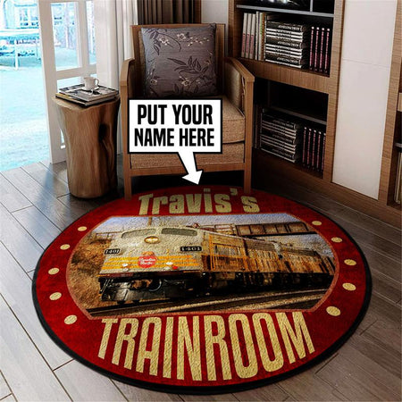 Personalized Canadian Pacific Railroad Living Room Round Mat Circle Rug 05309
