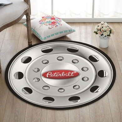 Pete Living Room Round Mat Circle Rug Peterbilt Truck 02047