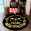 Personalized Queen Bee Of The Kitchen Living Room Round Mat Circle Rug 05470
