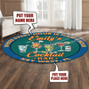 Personalized Cocktail Bar Living Room Round Mat Circle Rug 06604