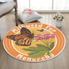 Milkweed For Monarchs Garden Living Room Round Mat Circle Rug 06807