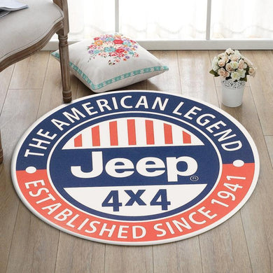 Jeep Living Room Round Mat Circle Rug Jeep 02032
