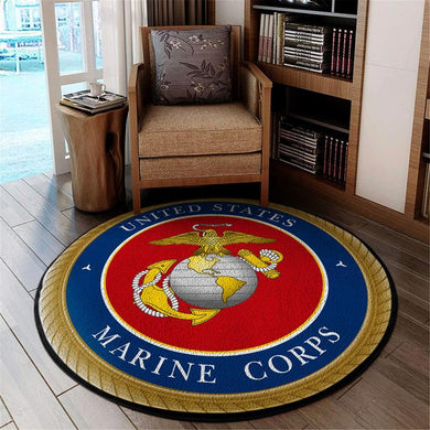 Marine Corps Living Room Round Mat Circle Rug 05135