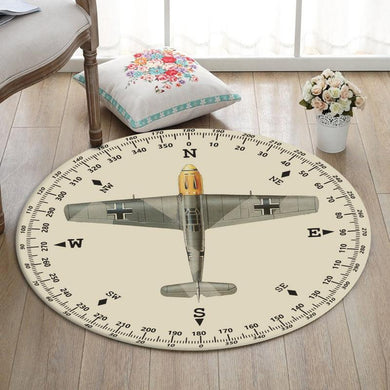 Me109 Living Room Round Mat Circle Rug Messerschmitt Me 109 03500