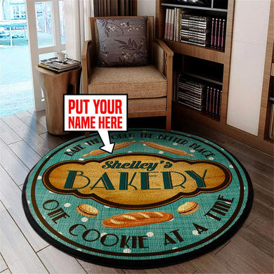 Personalized Bakery Living Room Round Mat Circle Rug 05509