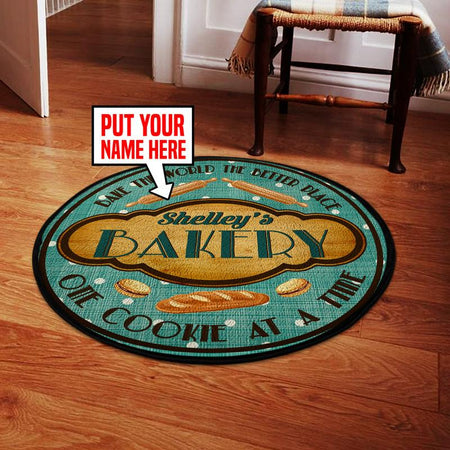 Personalized Bakery Living Room Round Mat Circle Rug 05509