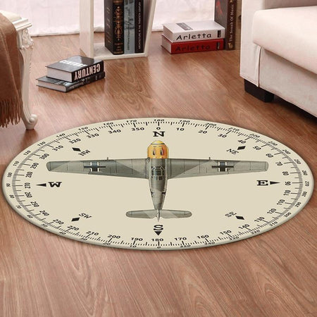 Me109 Living Room Round Mat Circle Rug Messerschmitt Me 109 03500