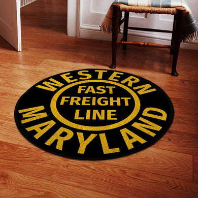 Wmaryland Living Room Round Mat Circle Rug Western Maryland Railroad 04390