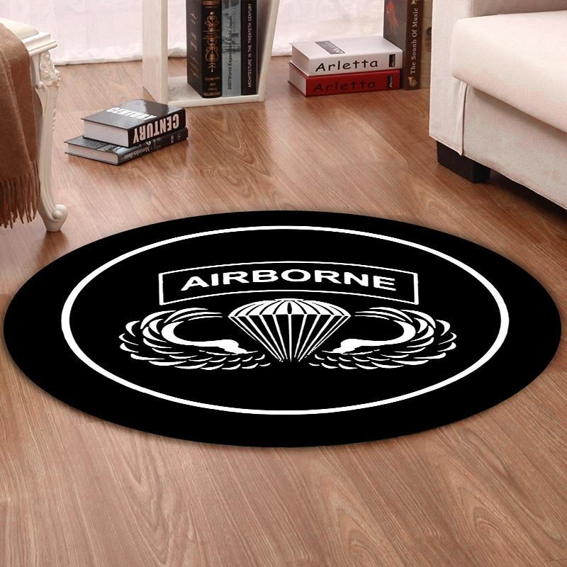 Airborne Living Room Round Mat Circle Rug 05107