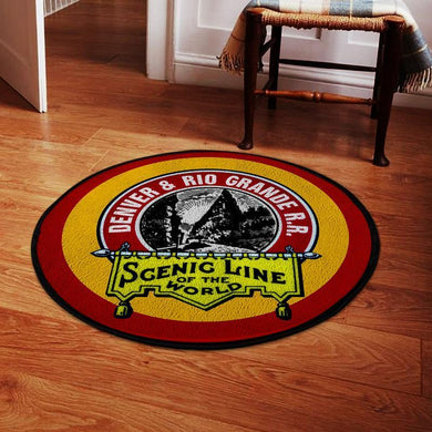 Denverrio Living Room Round Mat Circle Rug Drgw Denver And Rio Grande Western Railroad 04635