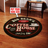 Personalized Coffee House Living Room Round Mat Circle Rug 05961