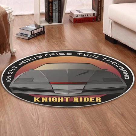 Krider Living Room Round Mat Circle Rug Knight Rider Kitt Trans Am 02446