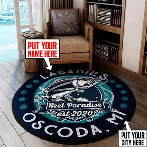 Personalized Fishing Living Room Round Mat Circle Rug 05497