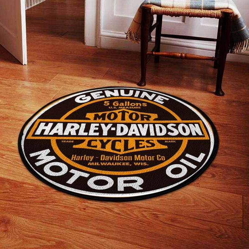 Motorcycle Living Room Round Mat Circle Rug 05396