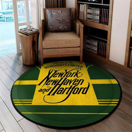 Nh Newhaven Living Room Round Mat Circle Rug New York, New Haven And Hartford Railroad 04546