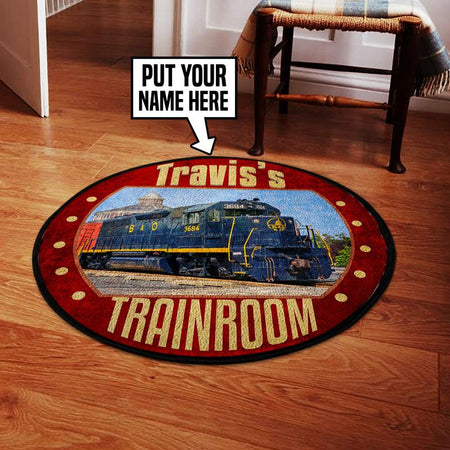 Personalized The Baltimore And Ohio Railroad Living Room Round Mat Circle Rug 05313
