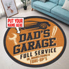 Personalized Garage Living Room Round Mat Circle Rug 06704
