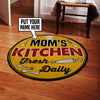 Personalized Mom's Kitchen Living Room Round Mat Circle Rug 05456