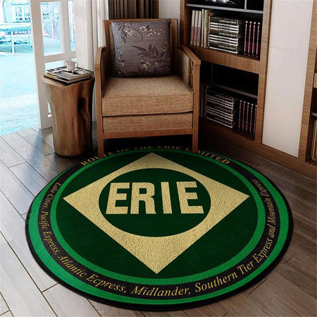 Erie Living Room Round Mat Circle Rug Erie Lackawanna Railroad 04490