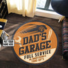 Personalized Garage Living Room Round Mat Circle Rug 06704