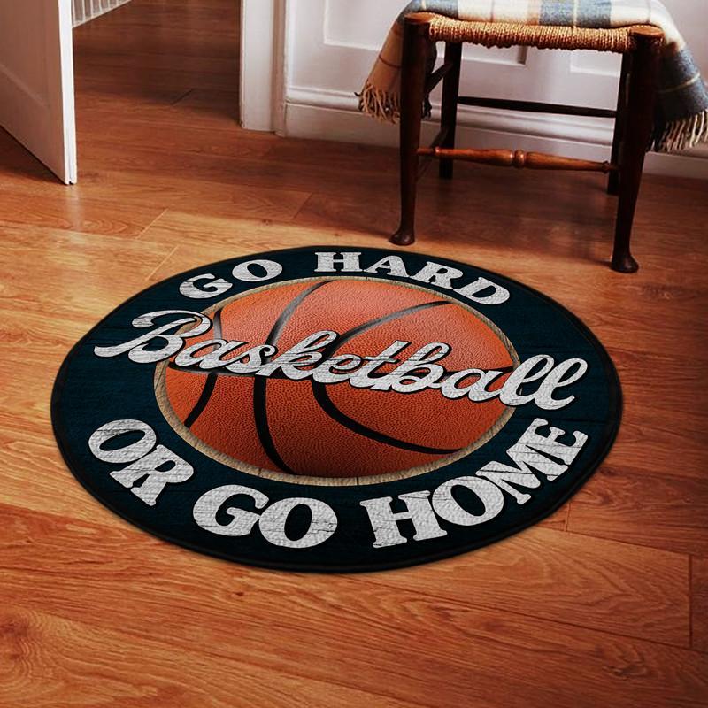 Go Hard Or Go Home Living Room Round Mat Circle Rug 05897