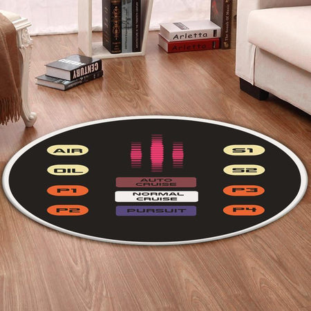 Krider Living Room Round Mat Circle Rug Knight Rider Kitt Trans Am 02095