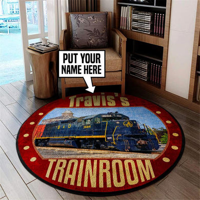 Personalized The Baltimore And Ohio Railroad Living Room Round Mat Circle Rug 05313