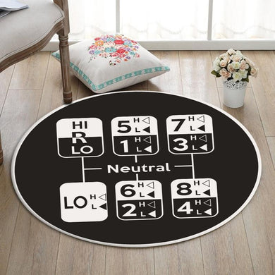 Truckdriver Living Room Round Mat Circle Rug Truck Driver 02088