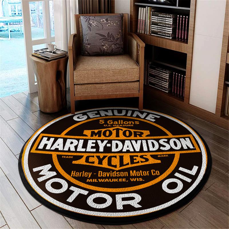 Motorcycle Living Room Round Mat Circle Rug 05396