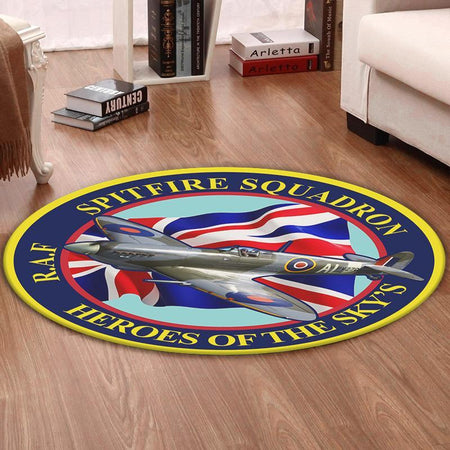 Supermarine Living Room Round Mat Circle Rug Supermarine Spitfire 03394