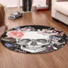 Skull Living Room Round Mat Circle Rug Skull 02005