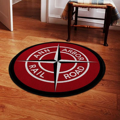 Aarr Living Room Round Mat Circle Rug Ann Arbor Railroad 04669