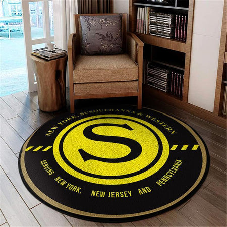 Susquehanna Living Room Round Mat Circle Rug Susquehanna Railroad 04756