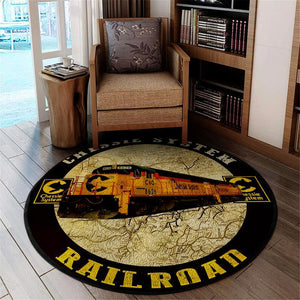 Chessie System Locomotive Rairoad Living Room Round Mat Circle Rug 05204