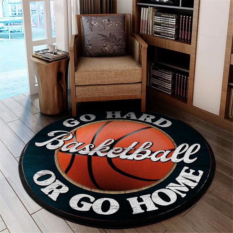 Go Hard Or Go Home Living Room Round Mat Circle Rug 05897