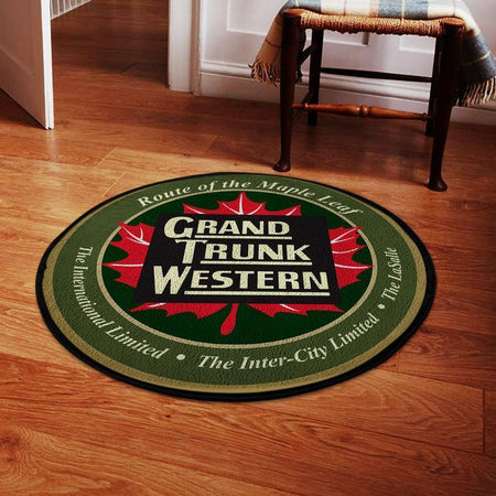 Grandtrunk Living Room Round Mat Circle Rug Grand Trunk Western Railroad 04716