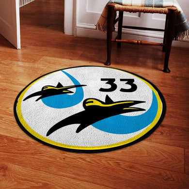 Usaf 33 Cadet Squadron Living Room Round Mat Circle Rug 05246