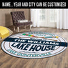 Personalized Lake House Living Room Round Mat Circle Rug 07051